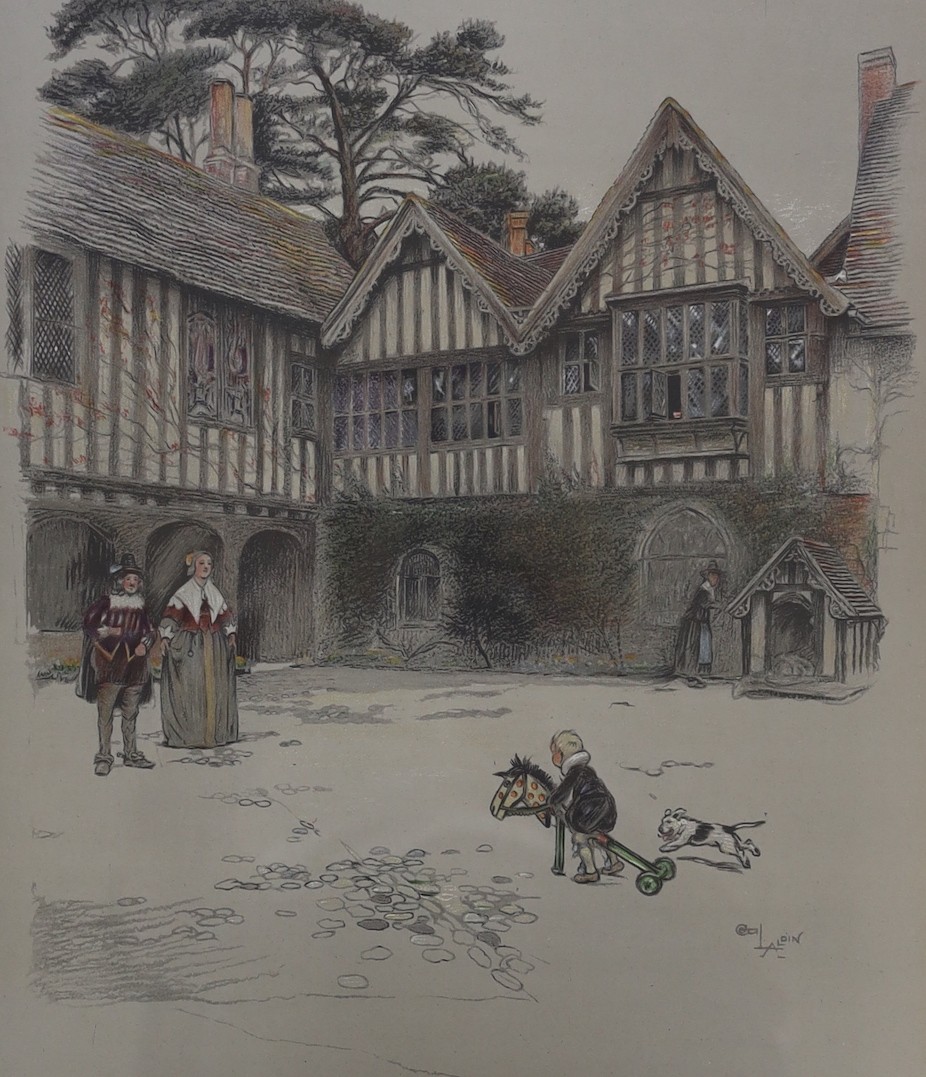 Cecil Aldin, three colour prints, Coaching Inn scenes, signed in pencil, 55 x 47cm